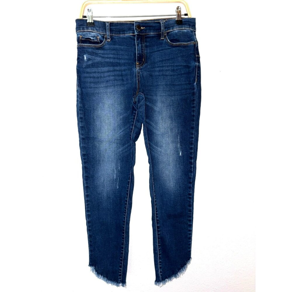 Juicy Couture Y2K Cropped Distressed Raw Hem Jeans Size 10